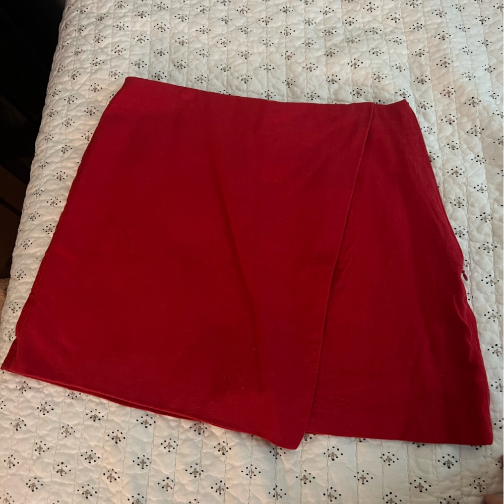 A&F linen blend skort